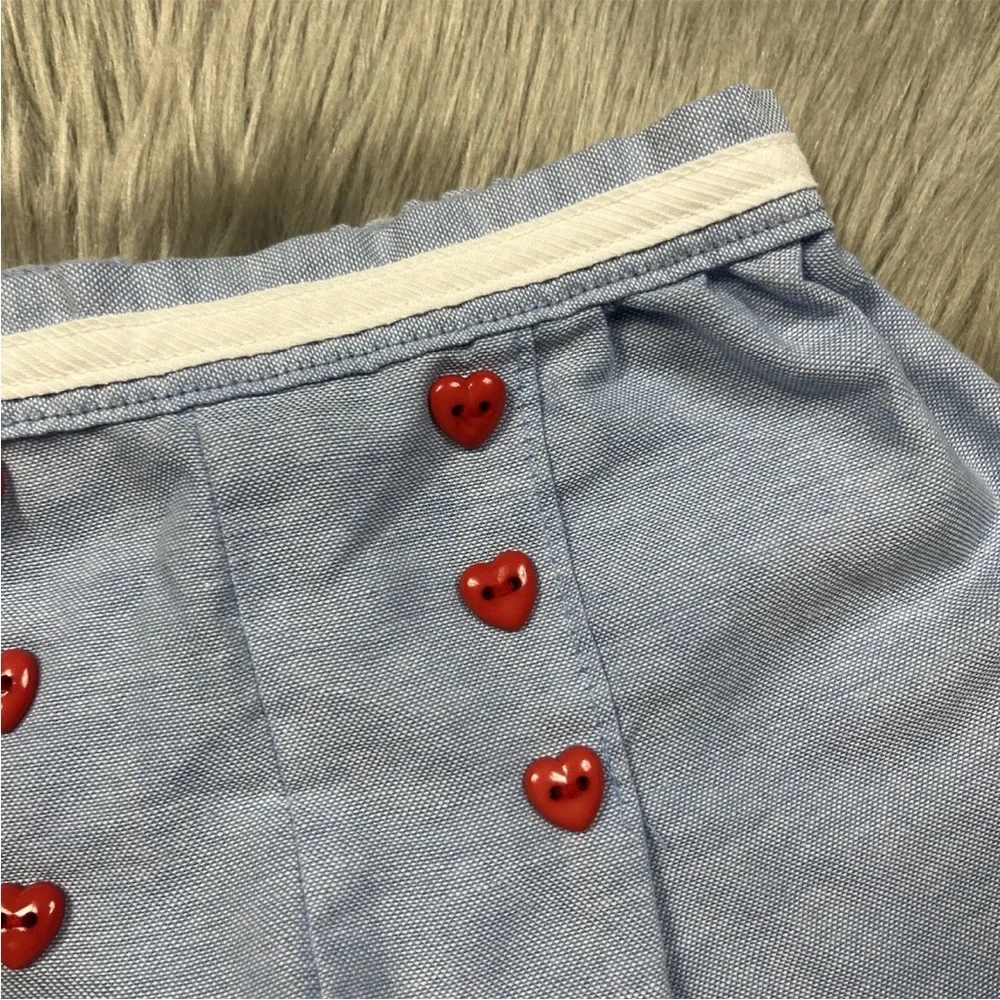 Vintage Baby Girls Carters Shorts Blue Red White Sailor Heart